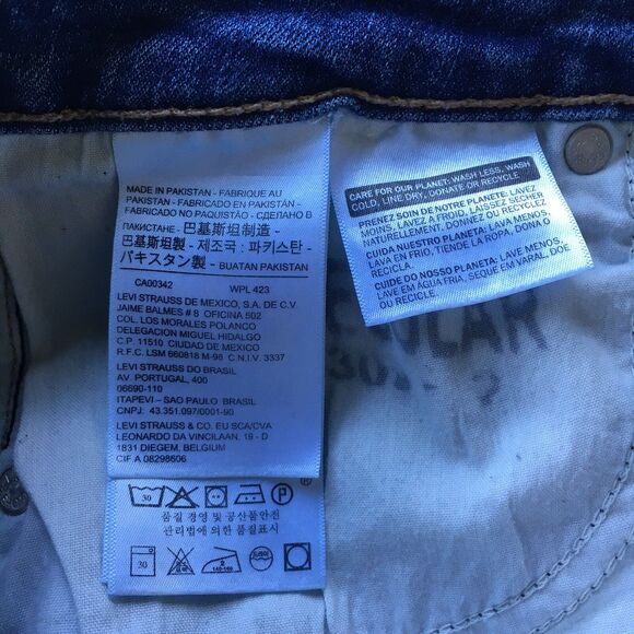 Levi’s 721 High Rise Skinny Jeans Womens 31x30 Distressed Stretch Casual School - Picture 7 of 11